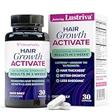 Lustriva Hair Growth Supplement for Women | Lustriva & DHT Blocker Vitamins for Thicker Fuller Locks Biotin Saw Palmetto Zinc & Copper | Reduce Shedding & Support Hair Loss for Men & Women 30 Capsules