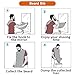 Beard Bib Apron for Men, Valentine's Day Gift Beard Trimming Catcher Bib for Shaving & Hair Clippings, Waterproof Non-Stick Hair Catcher Grooming Cloth with 2 Suction Cups(White)