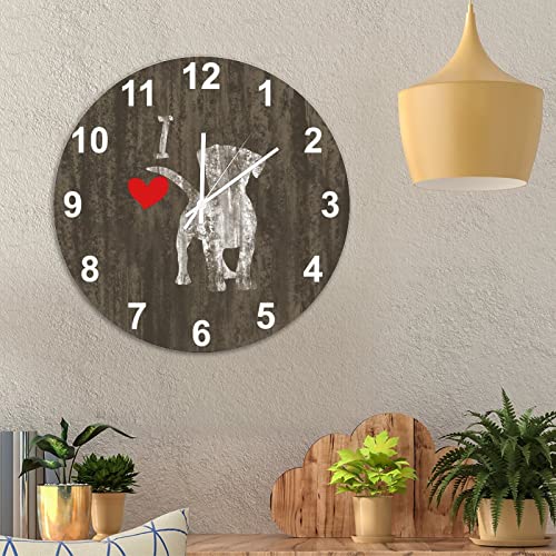 Horloge murale Beagle rustique 38cm pour déco de cuisine - 4