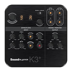 Creative Sound Blaster K3+ USB aangedreven 2-kanaals digitale mixer AMP/DAC/, digitale effecten XLR-ingangen met Phantom…