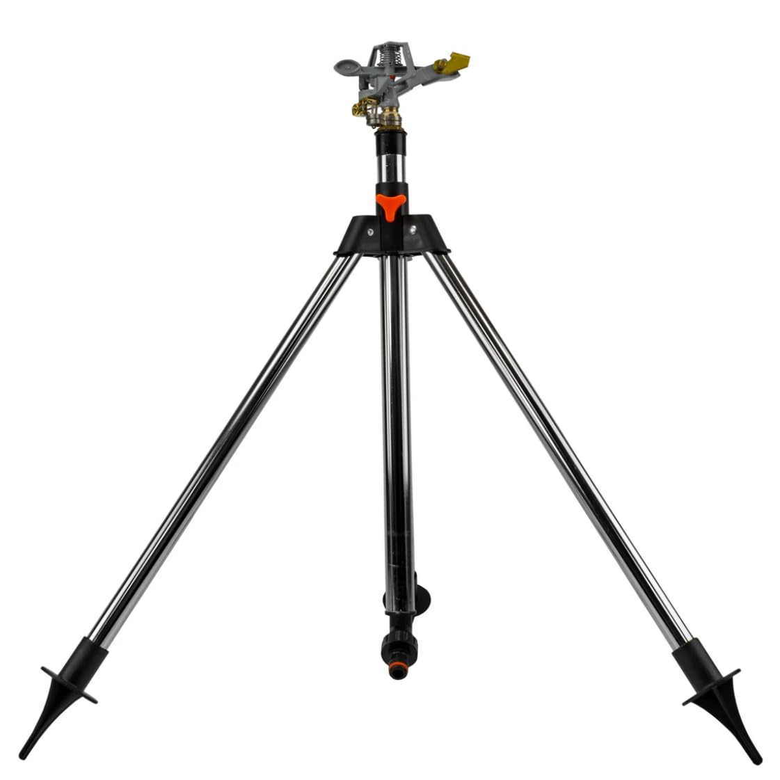 Pulsating Lawn Sprinkler on Adjustable Tripod – Covers Up to 450m², Click-Lock Hose Connector, Durable Metal & Plastic, for Lawns, Gardens, Flower Beds & Orchards