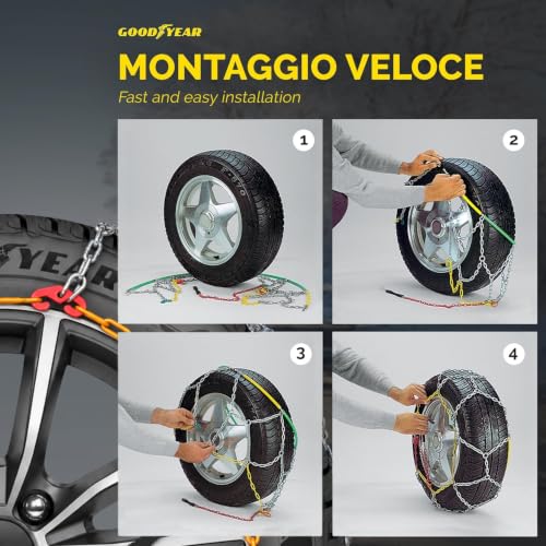 Goodyear 77934 Schneeketten 12 mm für SUV, Lieferwagen und Wohnmobil mit Selbstspannsystem, Größe 240 – Ansicht 5