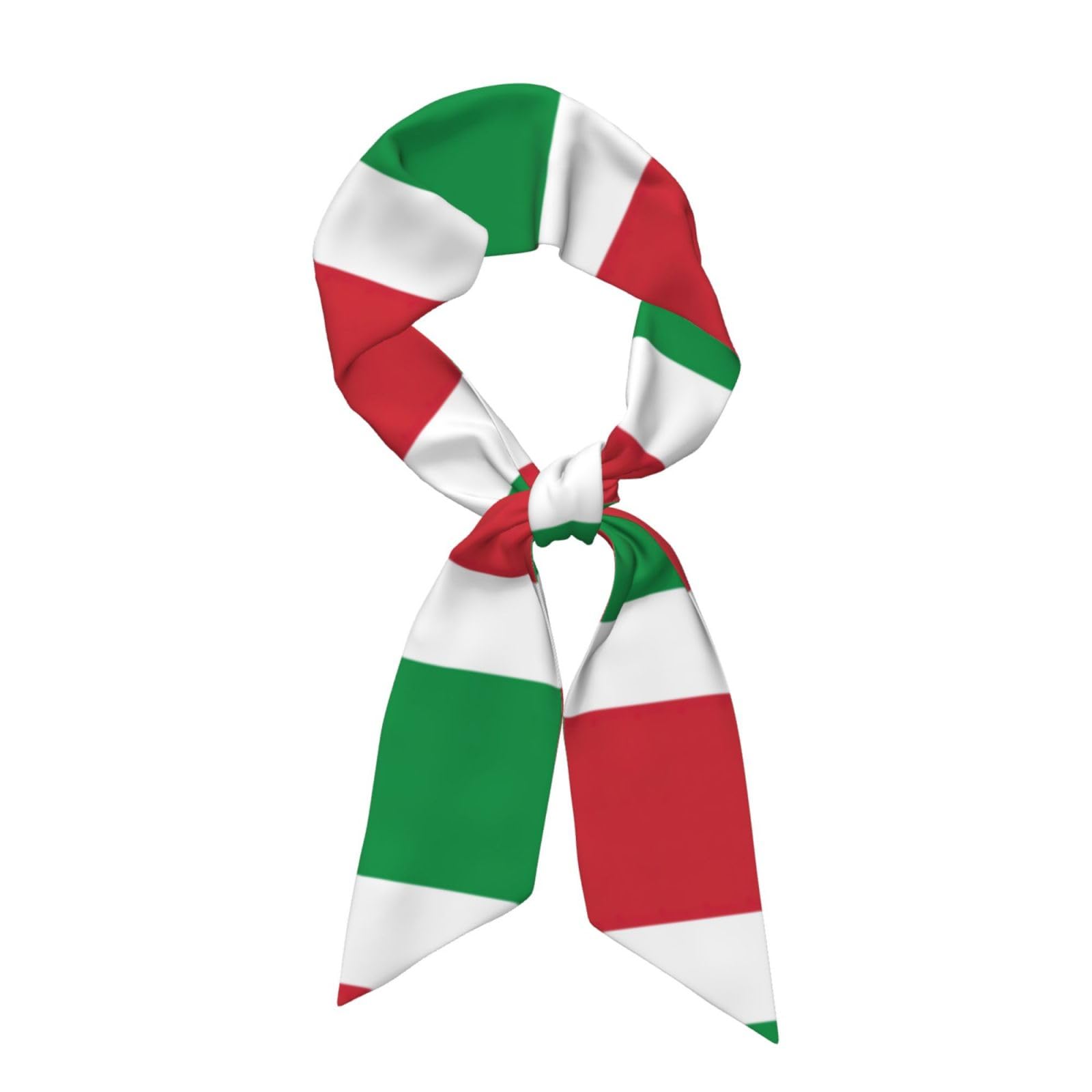 Hdskfns Women's Black Italian Flag Print Scarf For Soft Silk-Like Scarves Silk Scarf Winter Scarf Clothing Accessories
