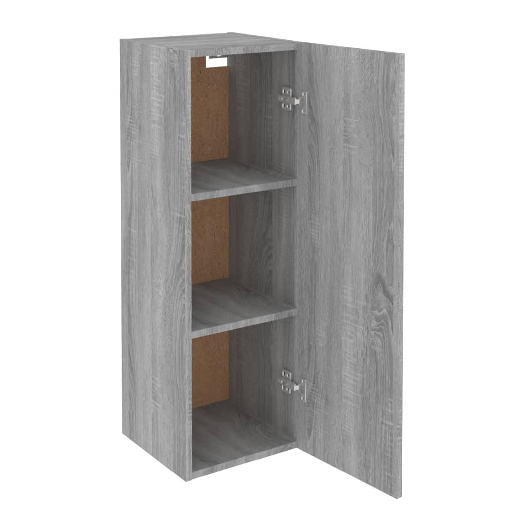 5-TLG. TV-Schrank-Set Grau Sonoma Holzwerkstoff, Hängendes Lowboard für Wohnzimmer, Modernes Media-Center mit Viel Stauraum, Robust & Feuchtigkeitsbeständig
