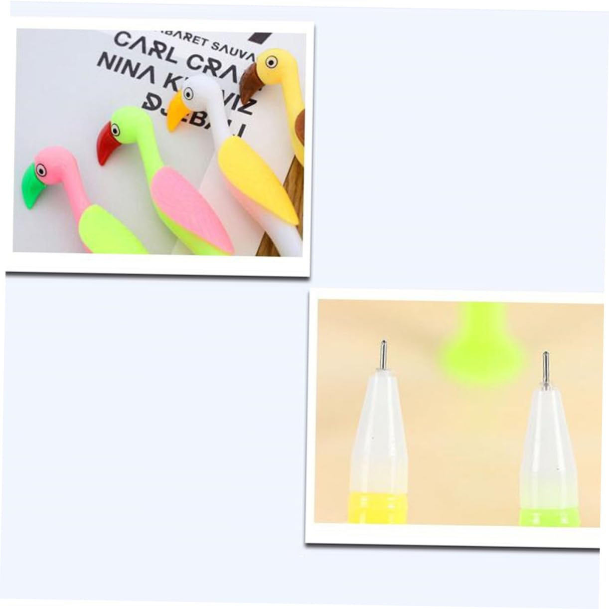 SHINEOFI 24pezzi Penne Gel Creativo Forma Di Fenicottero Con Inchiostro Nero Cancelleria Per Scuola Scrittura e Resistente All Usura Colori Random
