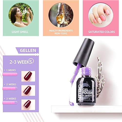 Kit de Gel Nail Polish con 16 Colores y Top Base Coat miniatura 7