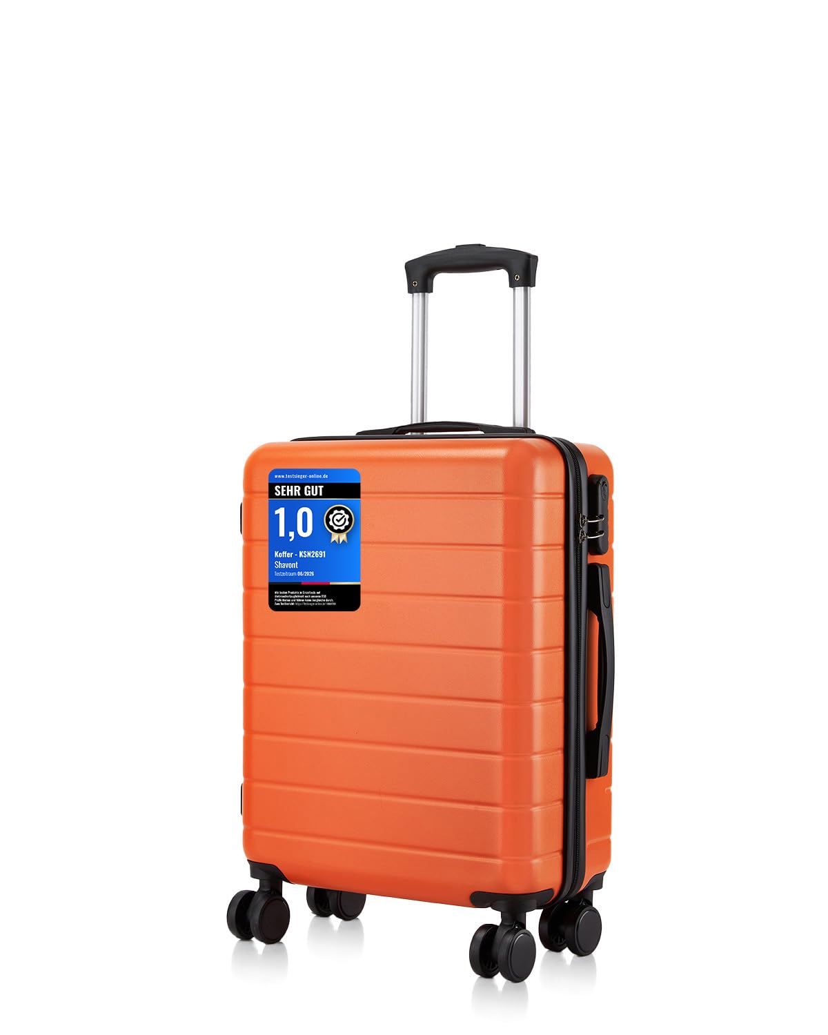 Shavont Handgepäck Koffer 55x40x20cm, Leichter ABS+PC Reisekoffer für Flugzeug, Ryanair Trolley mit 4 Rollen, Hartschalenkoffer für Eurowings, Kabinenkoffer für EasyJet und Business Reisen