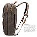 CoolBELL Laptop Messenger Bag Vintage Shoulder Bag Convertible Backpack Retro Briefcase Versatile Travel Bag Fits 17.3 Inch Laptop For Men Business (Waxed Canvas Brown)