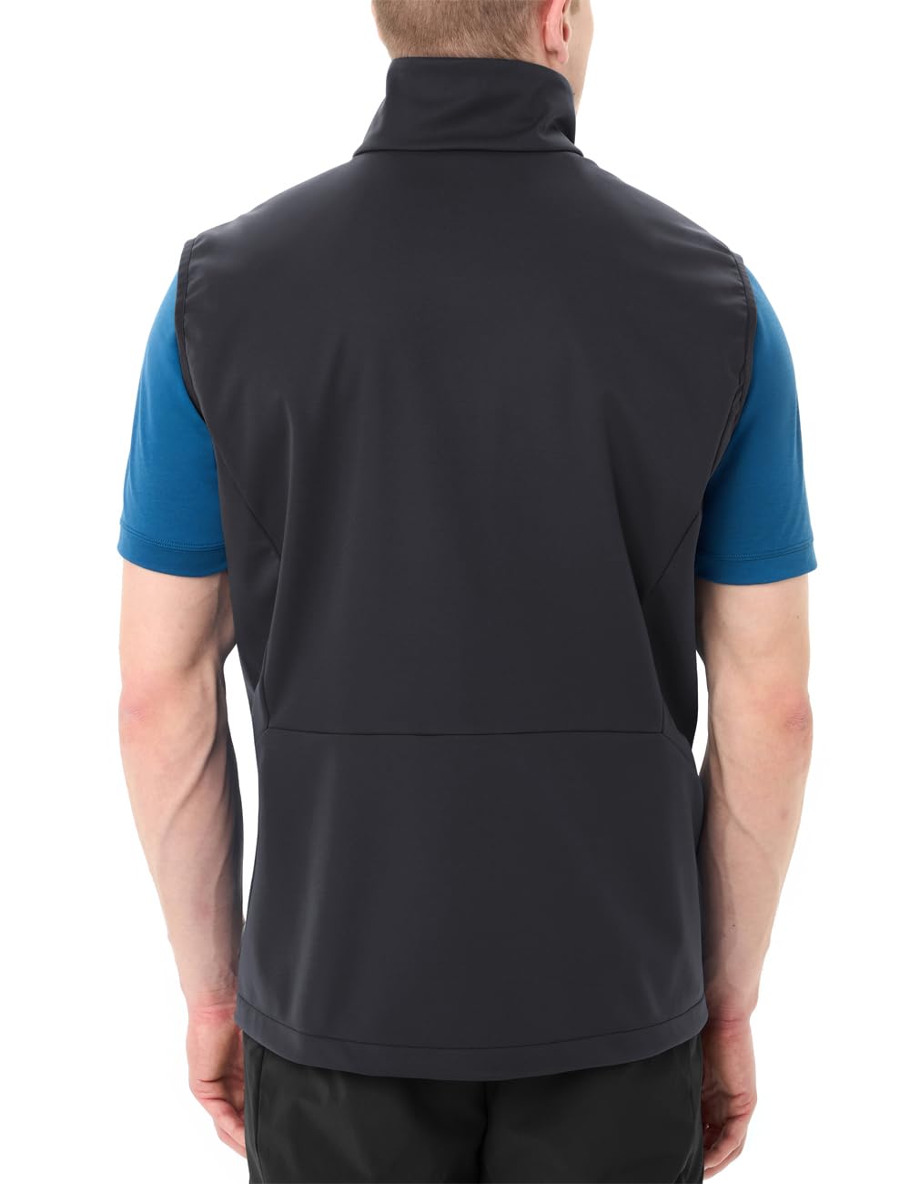 VAUDE Winddichte Softshell Weste für Herren unter Verwendung von recyceltem Polyester, Outdoor Weste für Herren mit elastischem Material