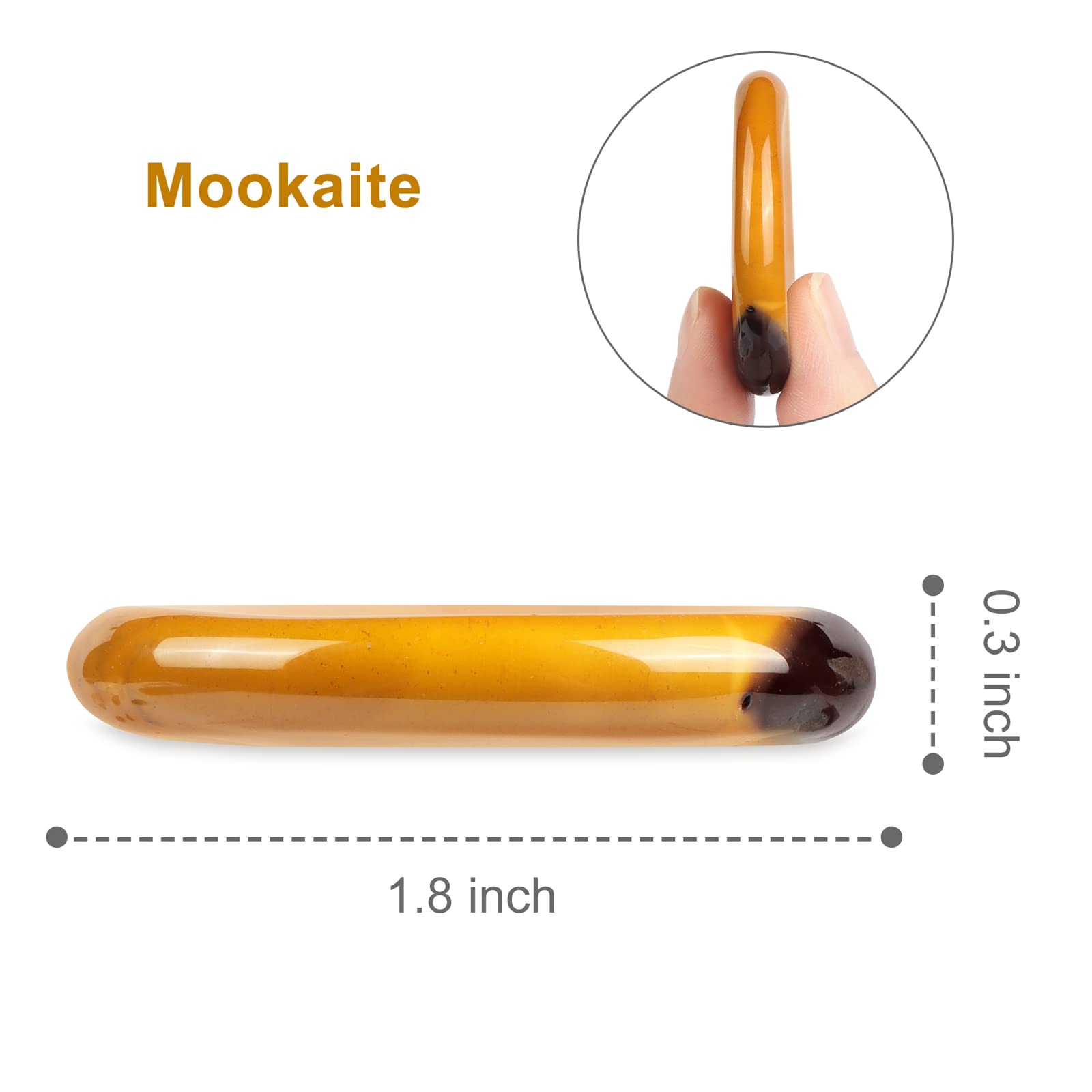 Artistone Crystal Thumb Stone Worry Stones Hand Carved Palm Stones Crystal Chakra Worry Stone for Anxiety, Meditation Reiki, Water Drop Shaped(Mookaite Jasper)