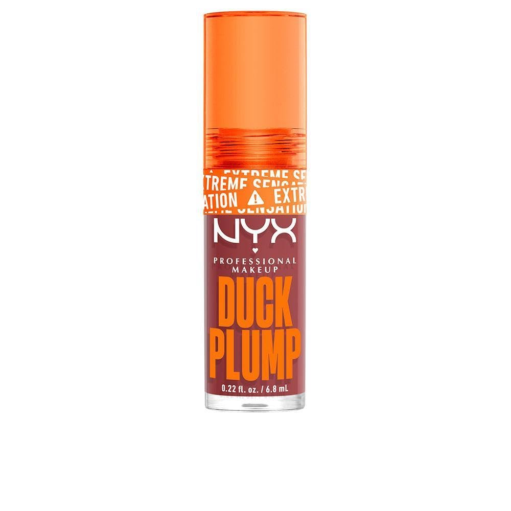 NYX PROFESSIONAL MAKEUPDuck Plump High Pigment Lip Gloss, Lip Plumper Gloss with Spicy Ginger - Mauve Out Of My Way