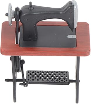Miniature Sewing Machine Model For Dollhouses Decoration And Collector 1/24 Dollhouses Scale Furniture Display Props Scale Sewing Machine