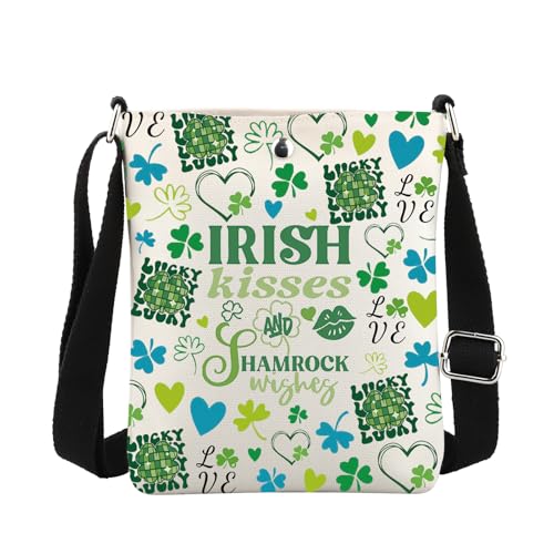 MBMSO Irish Crossbody Bag Shamrock Lucky Gifts Irish Blessing Baptism Gifts St. Patricks Day Gifts Shamrock Crossbody Purse