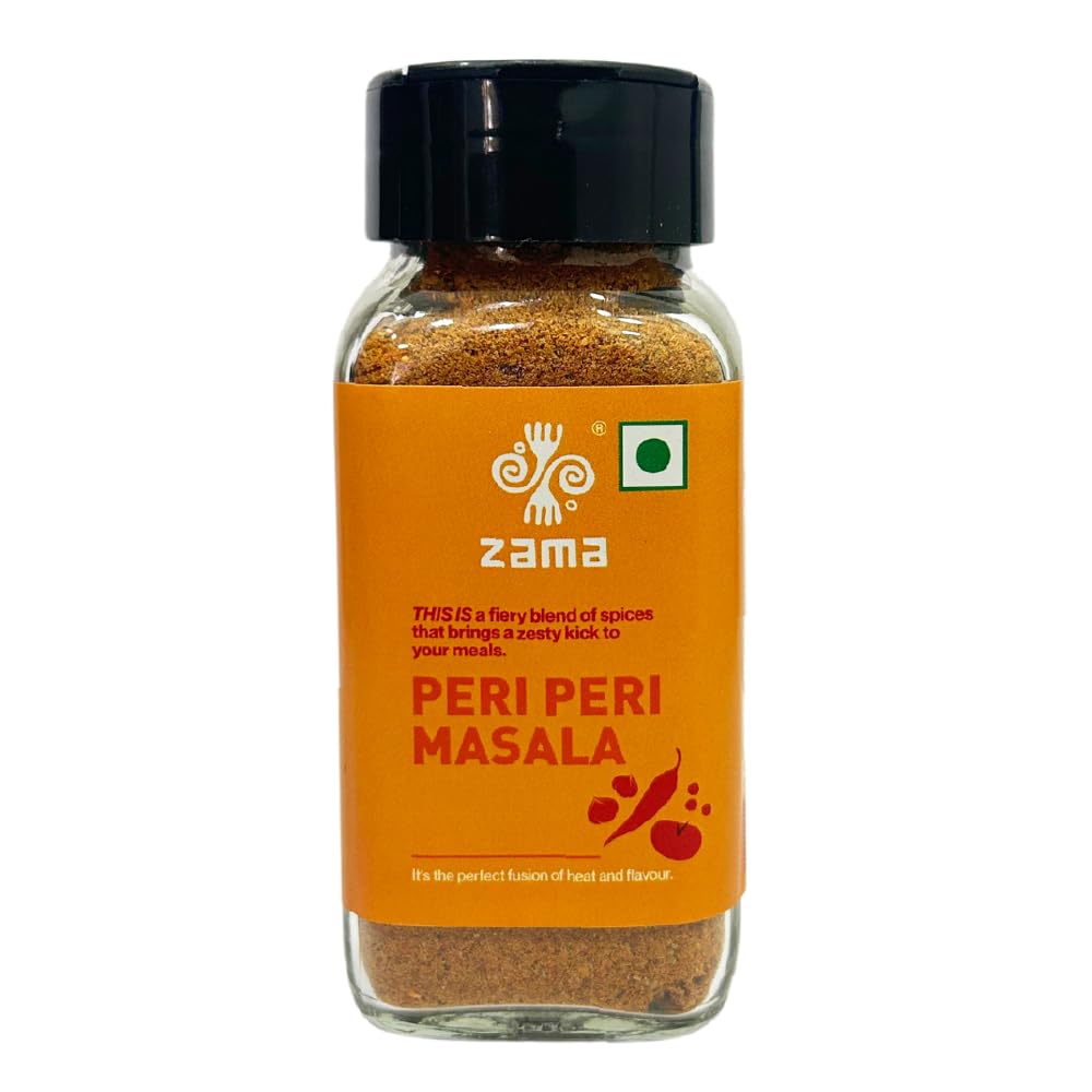 Zama Organics Peri Peri Masala 70g Pack of 2 | Pure and Additive-Free | Authentic Flavor | Moisture-free| Authentic and Exotic Flavour| Spices mix for multipurpose seasoning (2) (B0CVGY162D) Amazon Price History, Amazon Price Tracker