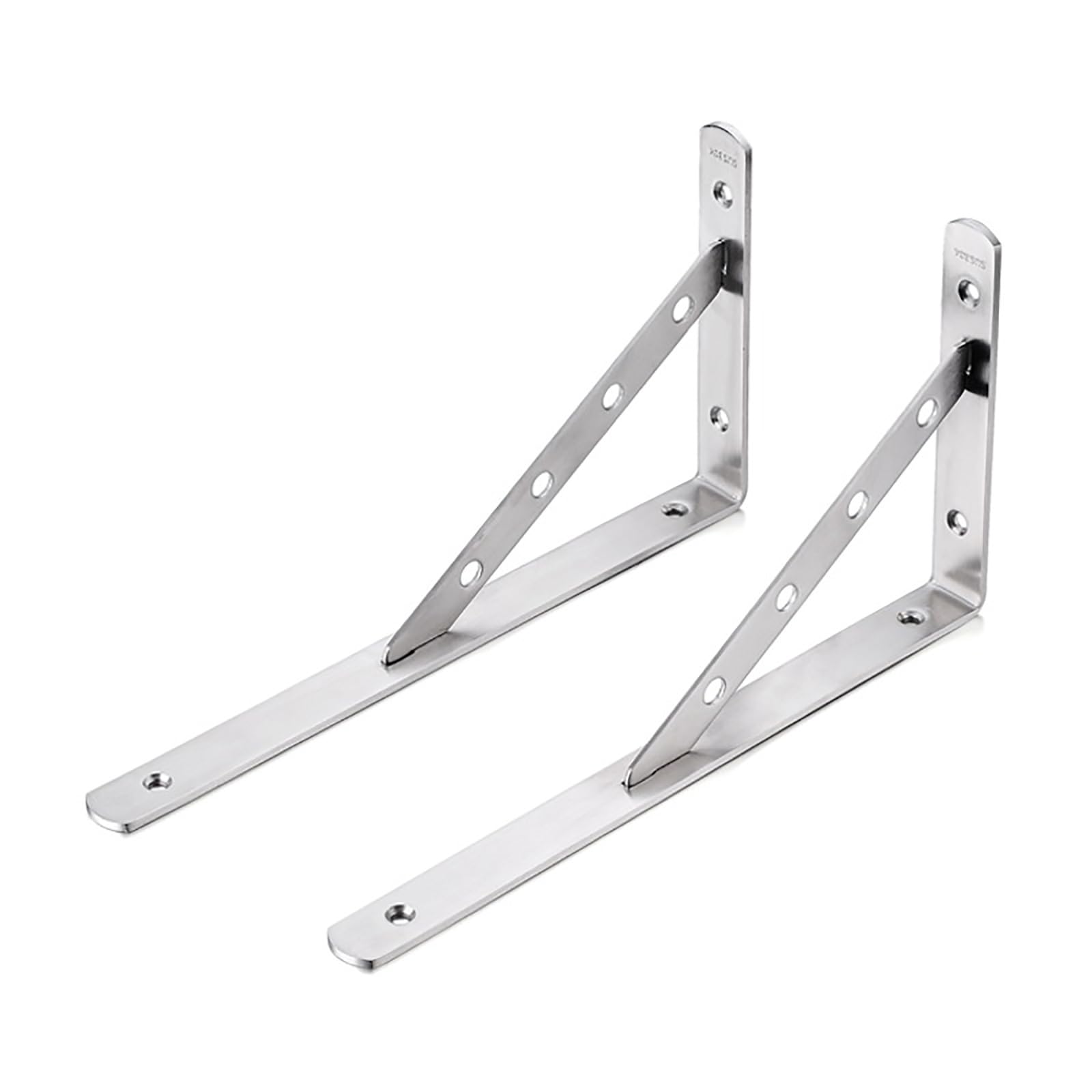 Escuadras Para Estanterias, Retirable Escuadras Estanterias, Soportes Estantes Triangulares De Montaje En Pared, Acero Inoxidable Escuadras Metalicas, 2 Piezas Escuadras Estanterias ( Color : 2pieces