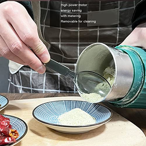 Kaffeemühle, grüne Gewürzmühle EU-Stecker 220 V 50 ml Kapazität 200 W mit Dosierung für Gewürz für Büro für Müsli – Bild 4