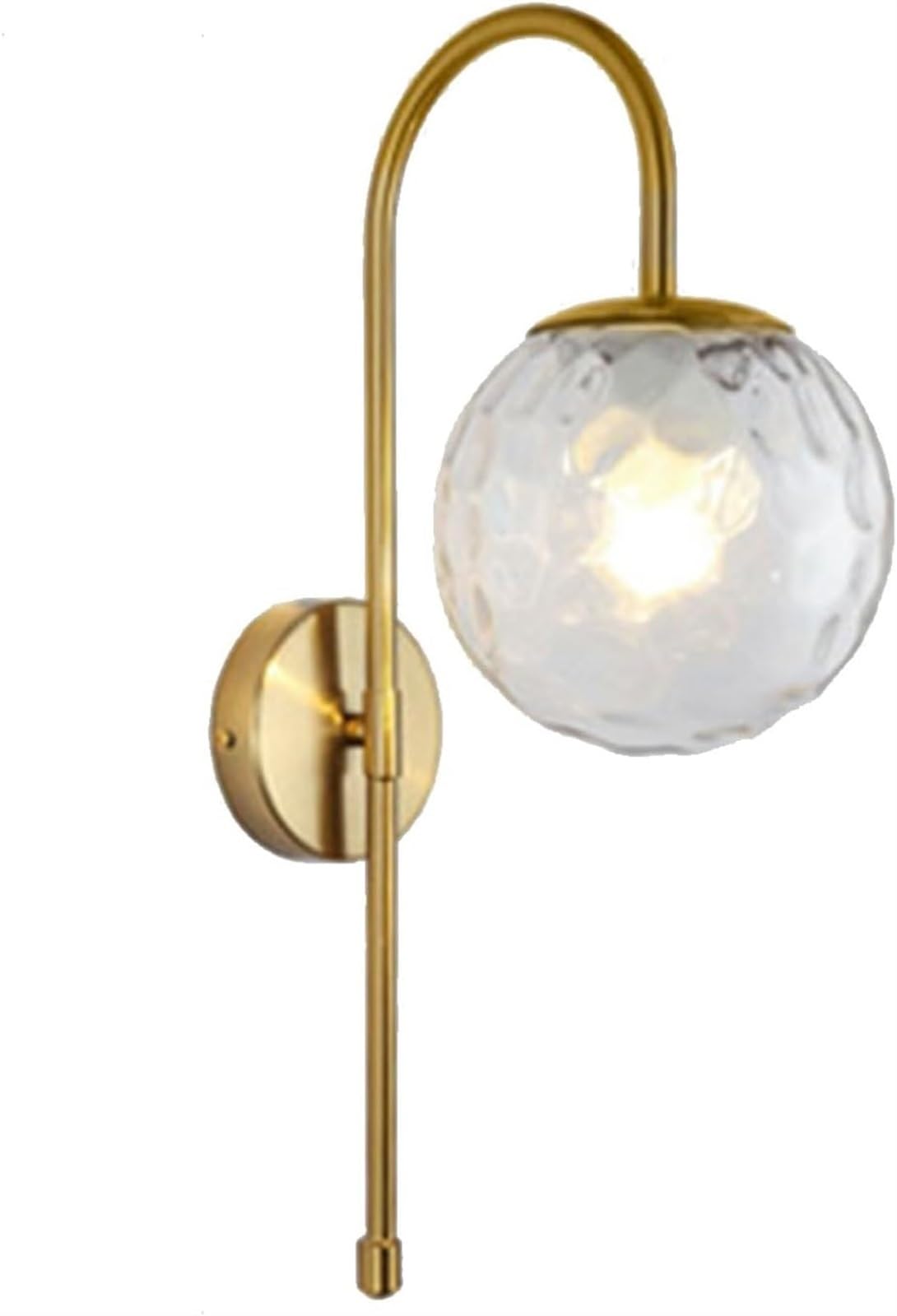 Vintage Glass Globe Wall Sconces Mid Century Long Pole Wall Light Modern d Bathroom Mirror Wall Lamp for Kitchen Bedroom Corridor Living Room Background Office Staise Decor(Watermarked Glass)