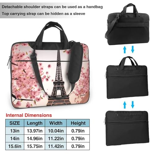 Bolso para Laptop tipo Mensajero Paris Eiffel Unisex miniatura 2