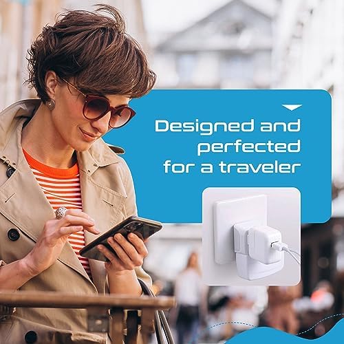 Ceptics Italy Travel Plug Adapter, Chile Plug Adapter with Dual USA Input, Compact Type L Plug Adapter, Safe Grounded Plug, Perfect for Cell Phones, Laptops, Chargers, 3 Pack - CT-12A — view 8