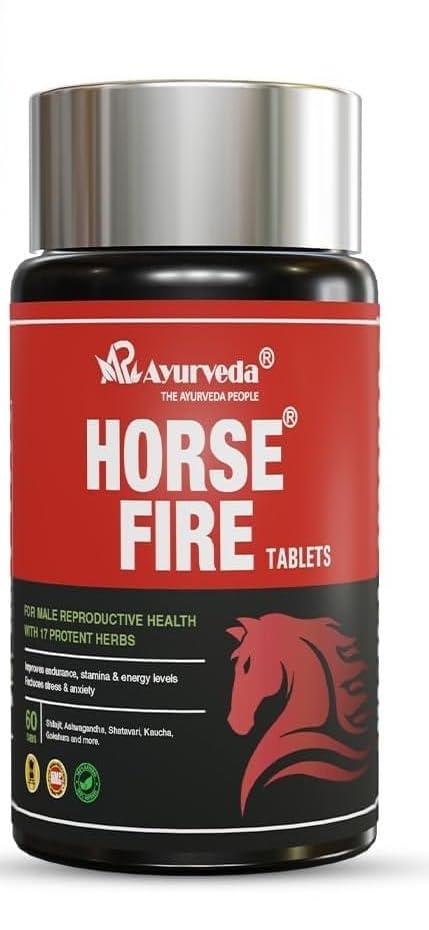 Horse Fire Capsules for Men | Ayurvedic Supplement for Stamina, Muscle Growth, Immunity & Overall Health