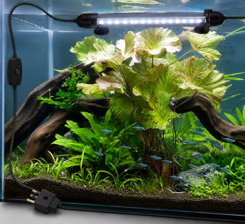 Image of Venus Aqua LED Aquarium Light for Fish Tank, IP68 Waterproof Fully Submersible Aquarium Lamp with 2 Suction Cups, Bright White LED Light, 26 cm