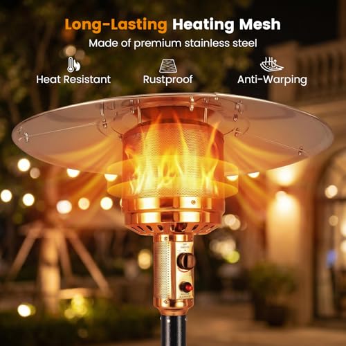 Tangkula 50,000 BTU Propane Patio Heater with Easy Ignition, Black - Image 3