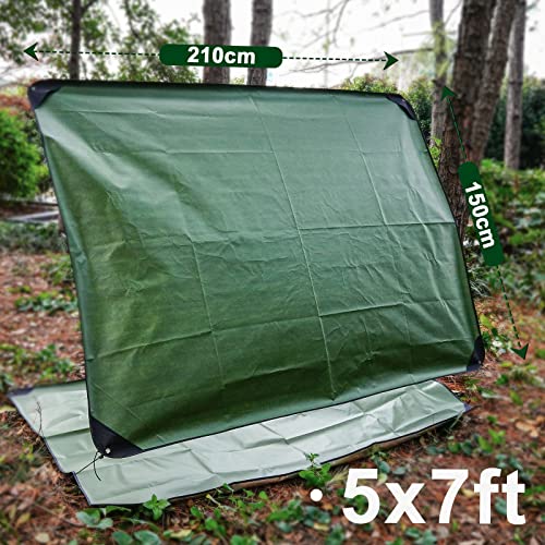 E EASTSTORM 210×150cm Verdickter Notfalldecke Schlafsack Survival Biwaksack Rettungsdecken Plane Wasserdicht Thermodecke Tarp Zeltplane und Notfall Regenponcho Ultraleicht Kälteschutz für Camping – Bild 6