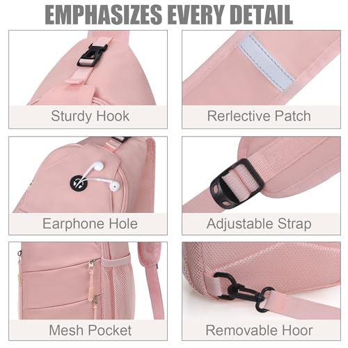 Image of Crossbody Bags for Women Men Trendy Sling Bag Bakpack Casual Chest Bag with Convertible Shoulder Strap steel Stainless Steel Paint