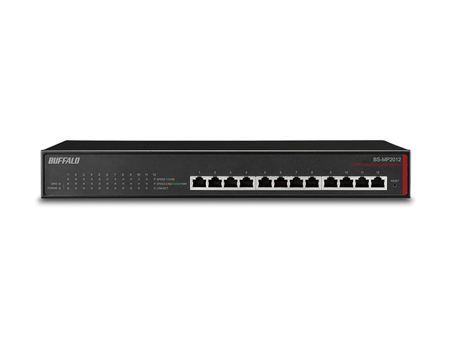 マルチギガ対応スイッチ12ポート BS-MP2012【2388】MD Amazon.com: BUFFALO Multi-Gigabit 12 Port Business Switch