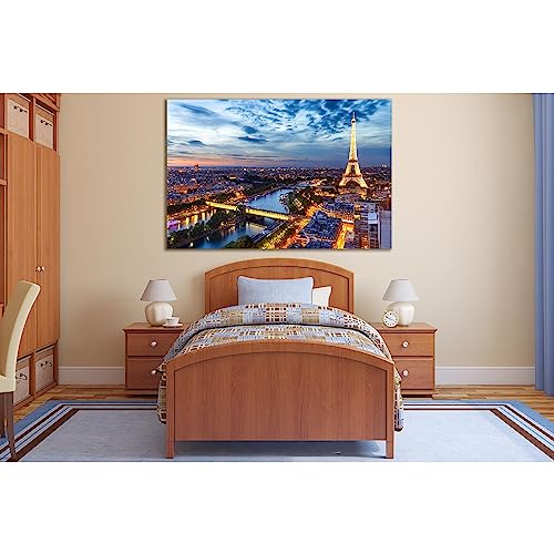 Lienzo de la Torre Eiffel ZELLART WTD SL348 cuadro decorativo grande 140x90 para pared de salón