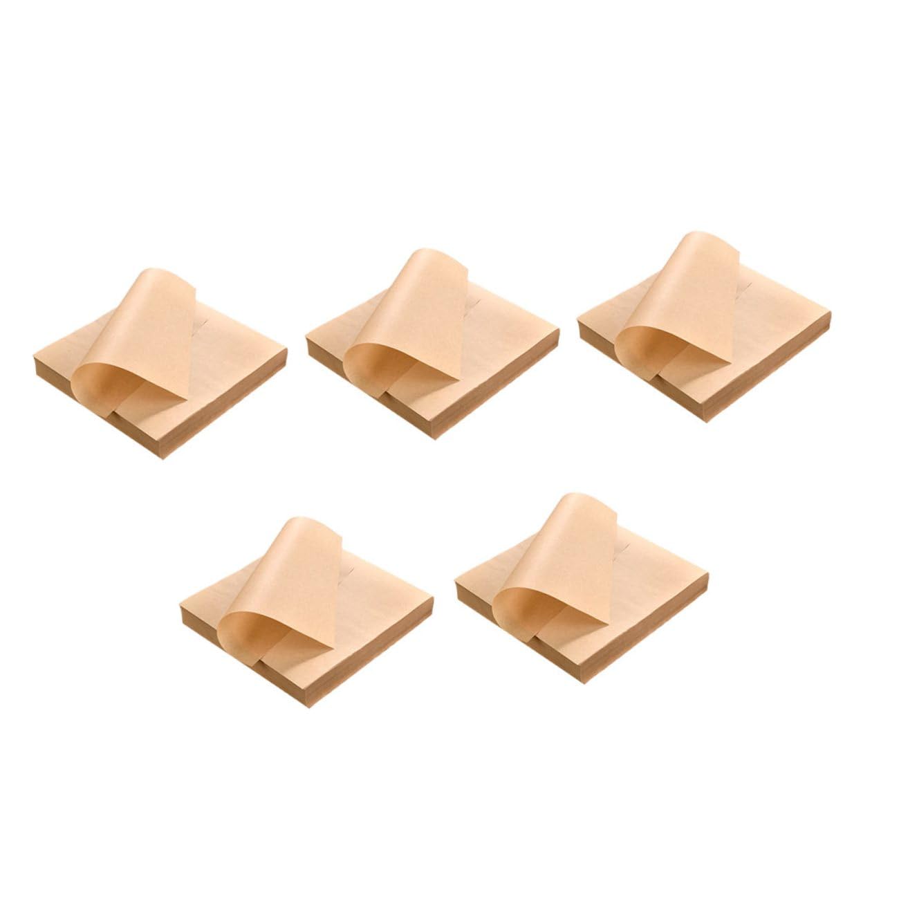 Papel Kraft para Hornear Absorbente de Grasa 500 Hojas Tamaño Compacto Color Caqui Adecuado para Bocadillos y Platos Desechables en Cocina Americana