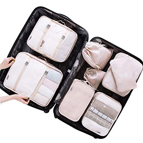 Belsmi 9 pakzakken met schoenenvak voor bagage met compressiecompressiecompressie - Image 3