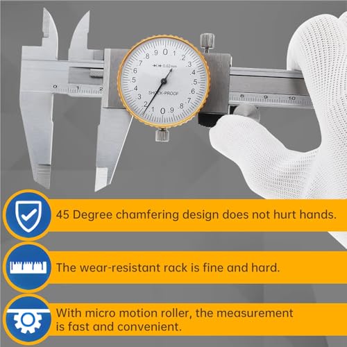 Calibrador Vernier 0-150mm Acero Carbono con Estuche y Guantes miniatura 2