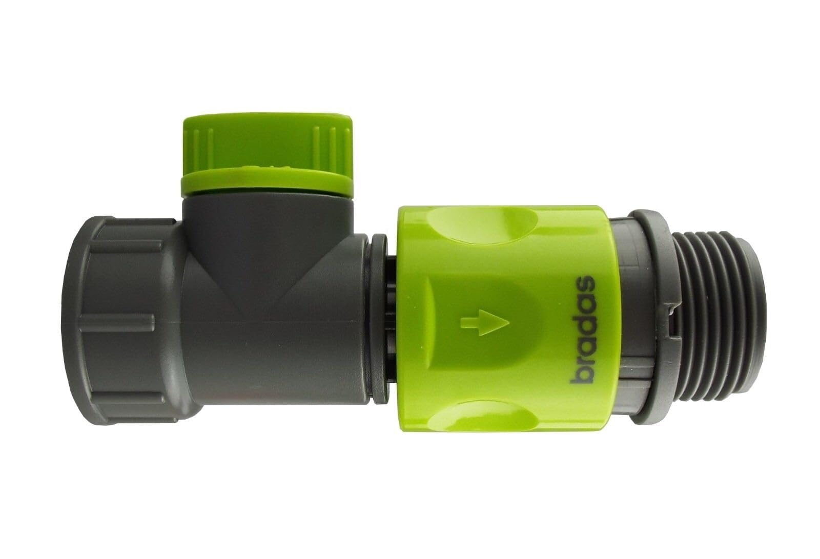 Garden Hose Expanding Hose 1/2" x 3/4" Thread Male Female Hose Valve Connector (Valve 3/4" to 3/4" BSP)