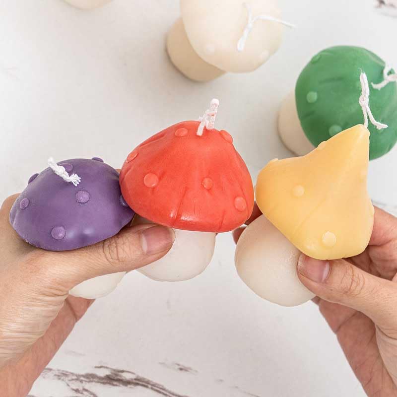 Mushroom Shape Silicone Candle Molds - Domed Mushroom Molds For Resin & Wax Crafting