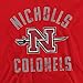 Nicholls State University Official Nicholls Colonels Logo Unisex Adult Pull-Over Hoodie,Red, Small