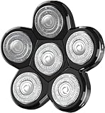 Kibiy Head Shavers Replacement Blades, 6 Blades Head Shaver for Bald Men Replacement, Easy Install Electric Razor Shaver for Model MS-672