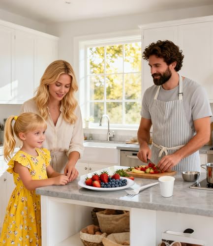 Cexovo 150 Stück Abbaubare Geschirr Set Einweggeschirr Einwegteller Set Hergestellt aus Zuckerrohr Bagasse Faser, mit Gabeln Messer Löffel Teller Becher, 25 Gäste für Grillfest, Camping, Picknick