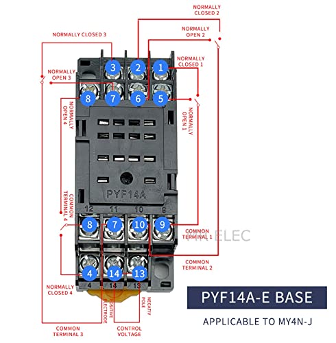 Socle de relais PYF14 Amp à 14 broches pour armoire d'automatisation industrielle - 3