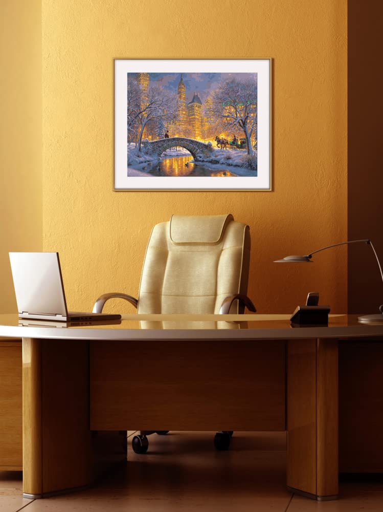 Schipper 609130874 Peinture par numéros - Nuit silencieuse au Central Park - Peinture pour adultes avec pinceaux et peintures acryliques 40 x 50 cm