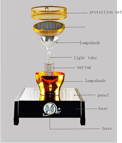 Miniatura 3 de JITEM Cafetera sifón sifón cafetera 3 tazas lámpara halógena calefacción vidrio sifón vacío cafetera manual mesa sifón olla 12.2 fl oz para café o té
