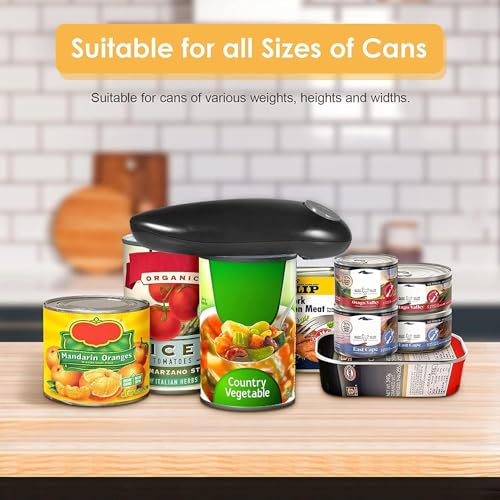 Hands Free & Battery Operated Electric Can Opener Smooth Edge, Kitchen Gadget Food-Safe Electric Can Openers for Kitchen with Magnetic Covers, One Touch Electric Can Opener for Seniors with Arthritis - Image 6