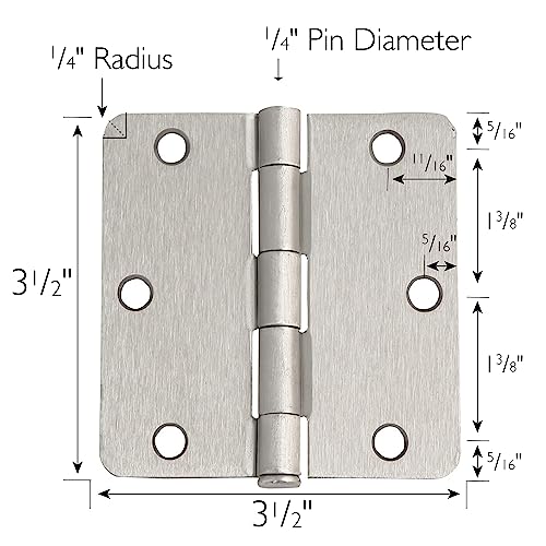 Design House 181362 10-Pack Hinge 3.5", Satin Nickel #TOP4