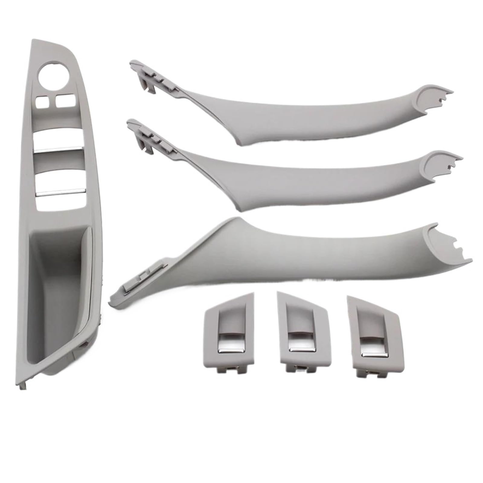LVXVMOZEOK Interior Door Handle Armrest for 5 Series for F10 for F18 for 523 for 525 for 528 Left Drive LHD Car Interior Door Handle Pull 7PCS Set(Model A Gray)