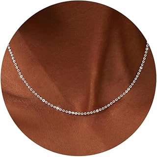 925 Sterling Silver Necklace Silver Chain Necklace for Women Simple 16/18/20 inch Satellite Chain Dainty Necklace for Women Waterproof Trendy Jewelry Gift