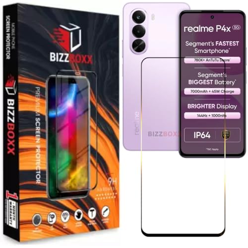 Image of Tempered Glass Compatible with realme P4x 5G Screen Protector Guard - HD Clarity, Anti-Fingerprint Screen Guard (For Realme P4x - 6.72 inch) With Installation Kit - Pack of 1