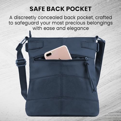 Krediz Leather Crossbody purses for Women, Soft & Durable Purses for Women Trendy, Multi Pocket travel bag, Adjustable Strap4