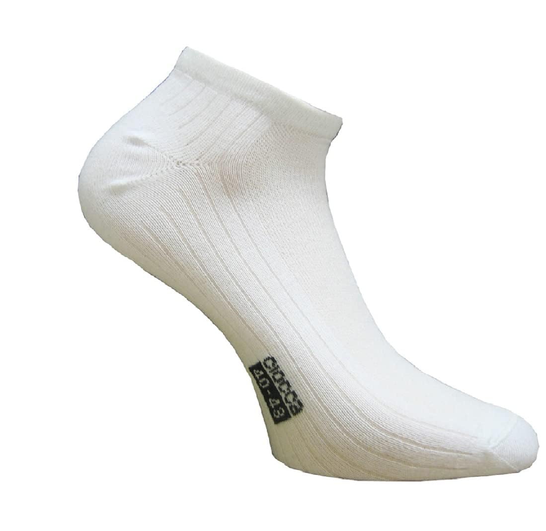 Chanclas de PDA Fantasmini unisex para debajo de los cables, deportivas, caja de 6 pares (blanco, 40-43)