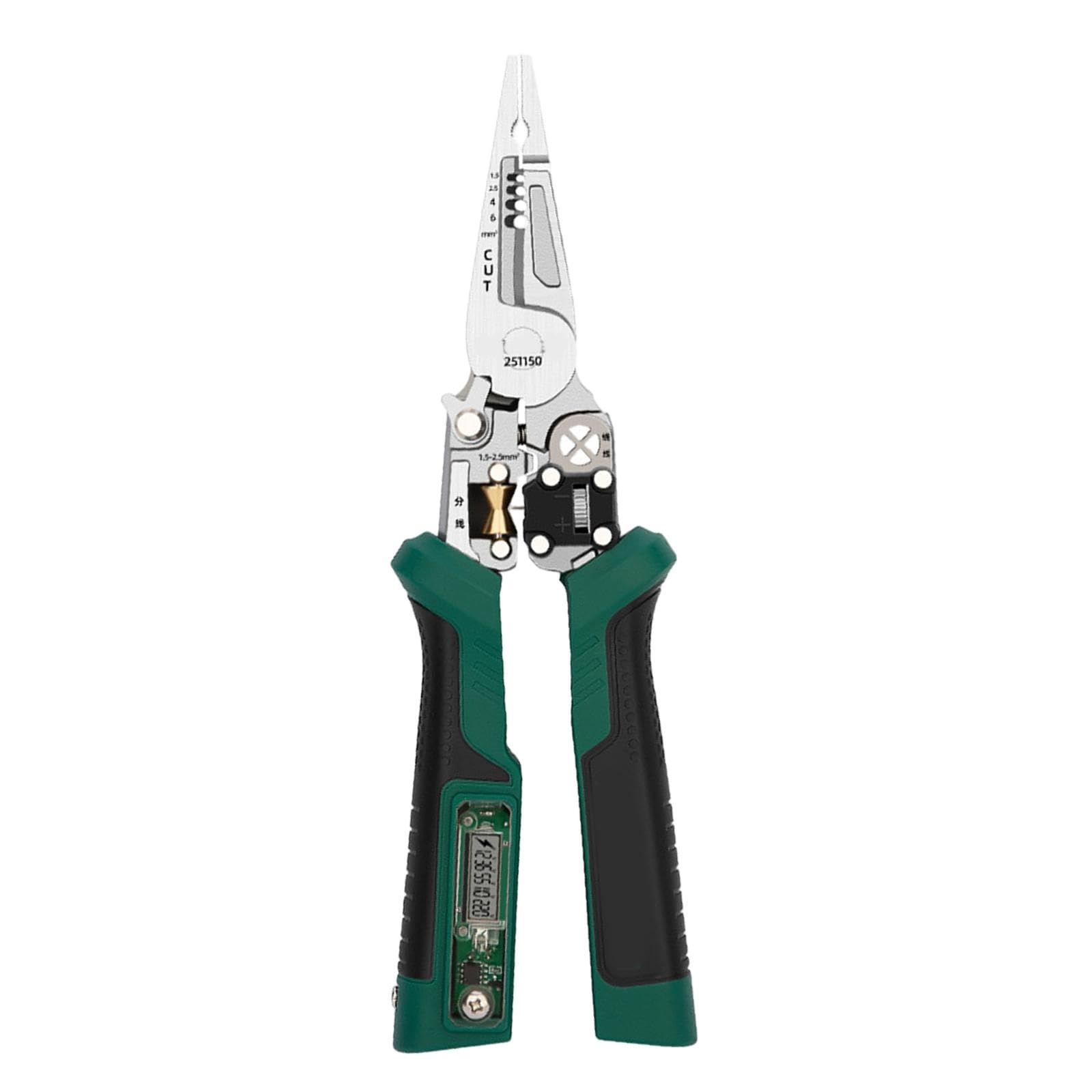 Pinza Spelafili Elettricista Multifunzione 23cm (9.1") - Acciaio Alto Carbonio per Spelatura, Taglio, Avvolgimento Fili