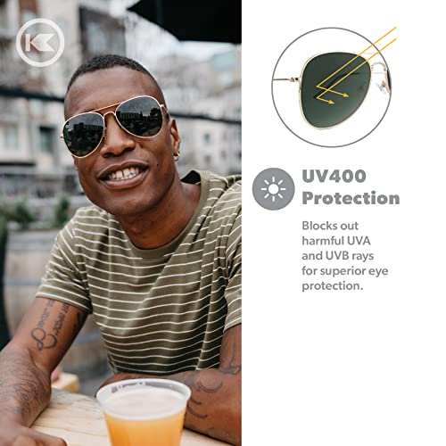 Knockaround Mile Highs Polarized Sunglasses - Aviator Sunglasses with Full UV400 Protection & Impact Resistant Lenses3